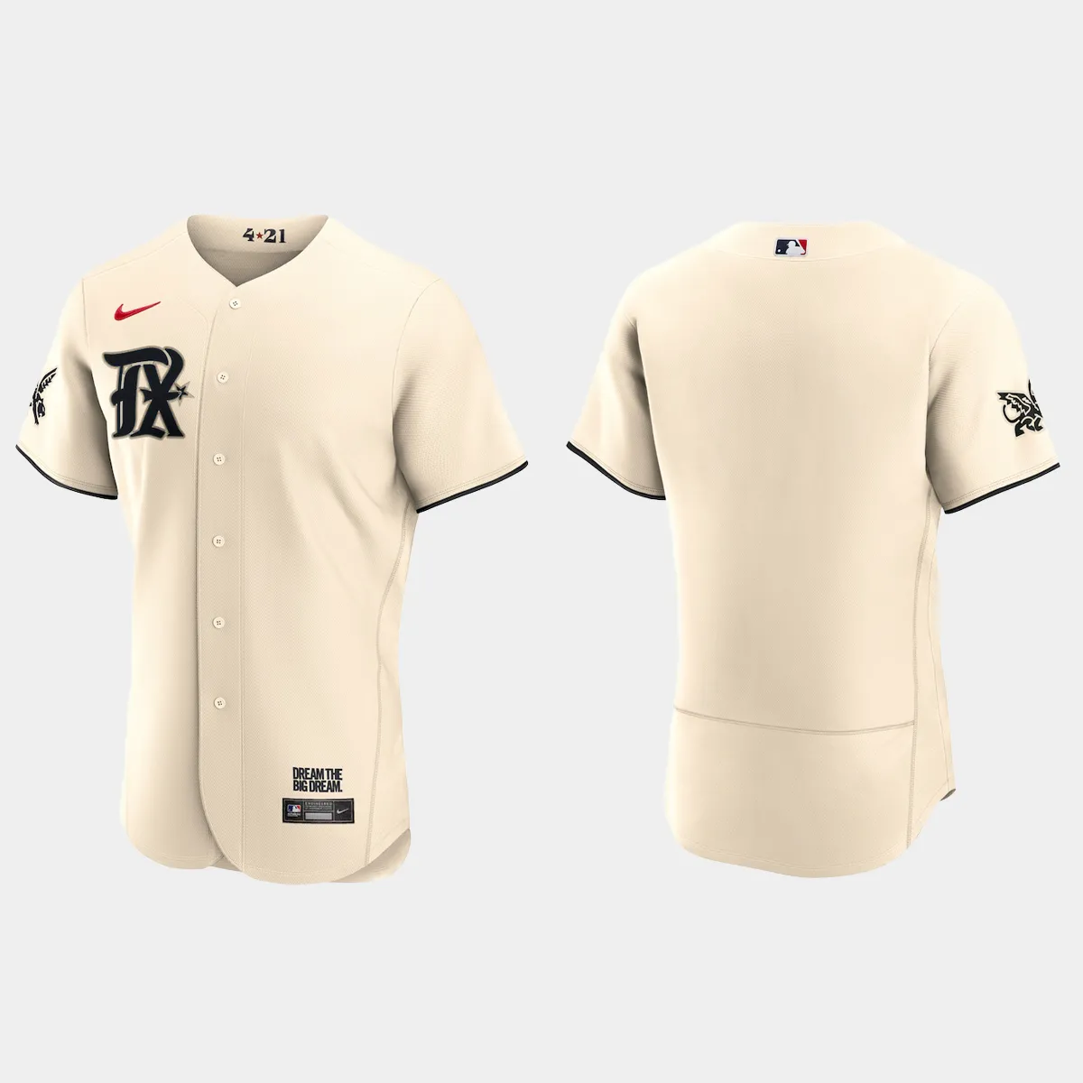 Texas Rangers 2023 City Connect Jersey - Cream