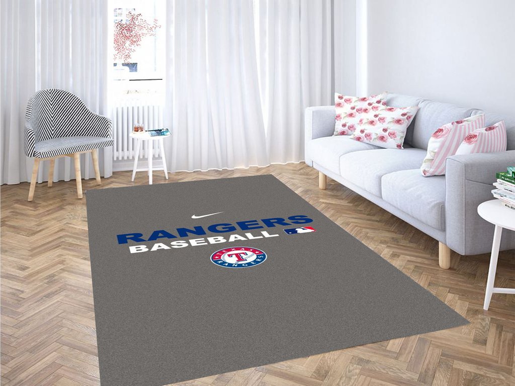 Texas Rangers Background Living Room Modern Carpet Rectangle Rug