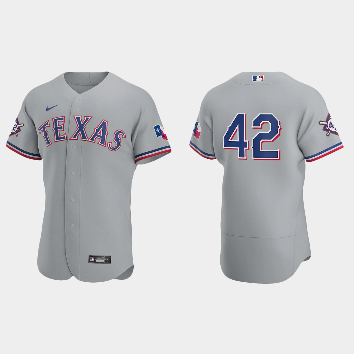 Texas Rangers Jackie Robinson Day Jersey - Gray