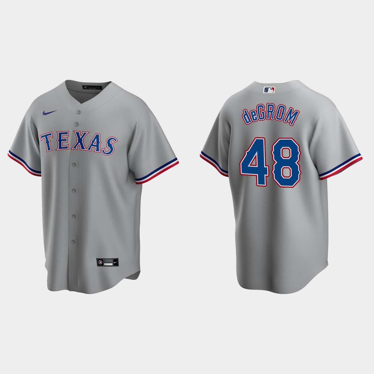 Texas Rangers Jacob deGrom Road Jersey - Gray