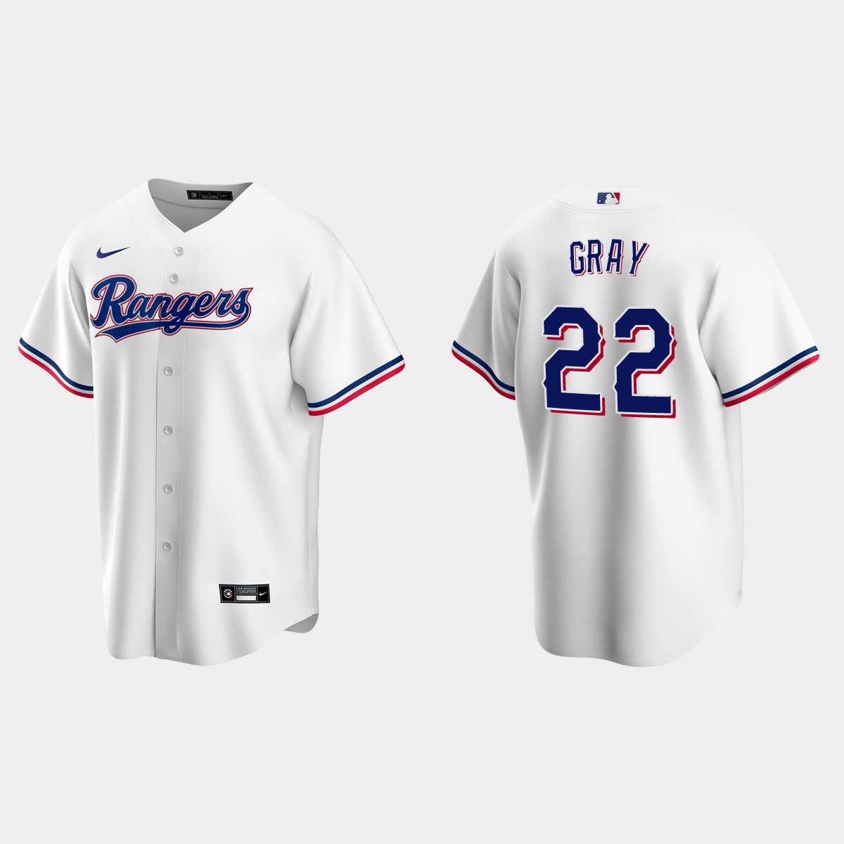 Texas Rangers Jon Gray Home Jersey – White