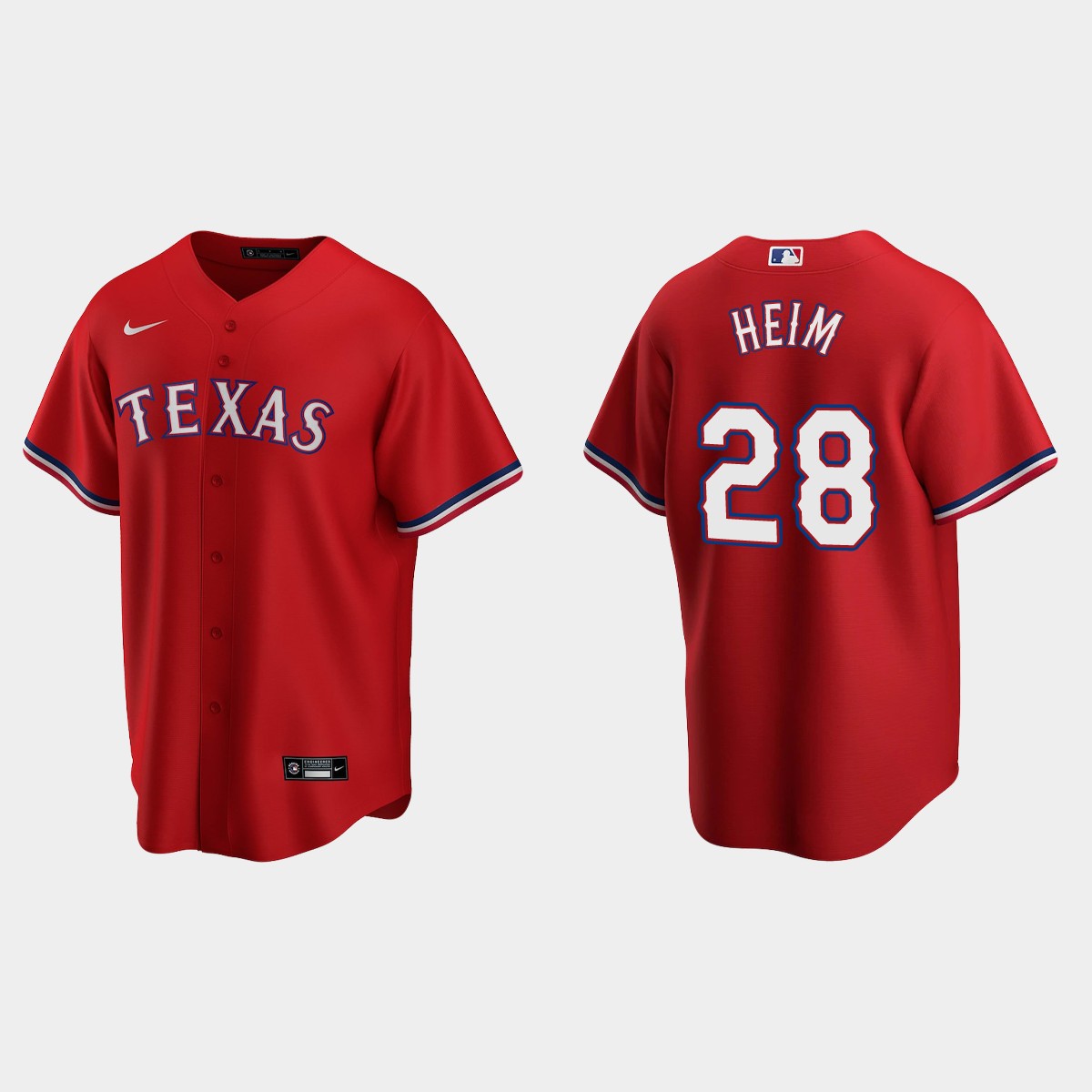 Texas Rangers Jonah Heim Alternate Jersey - Red