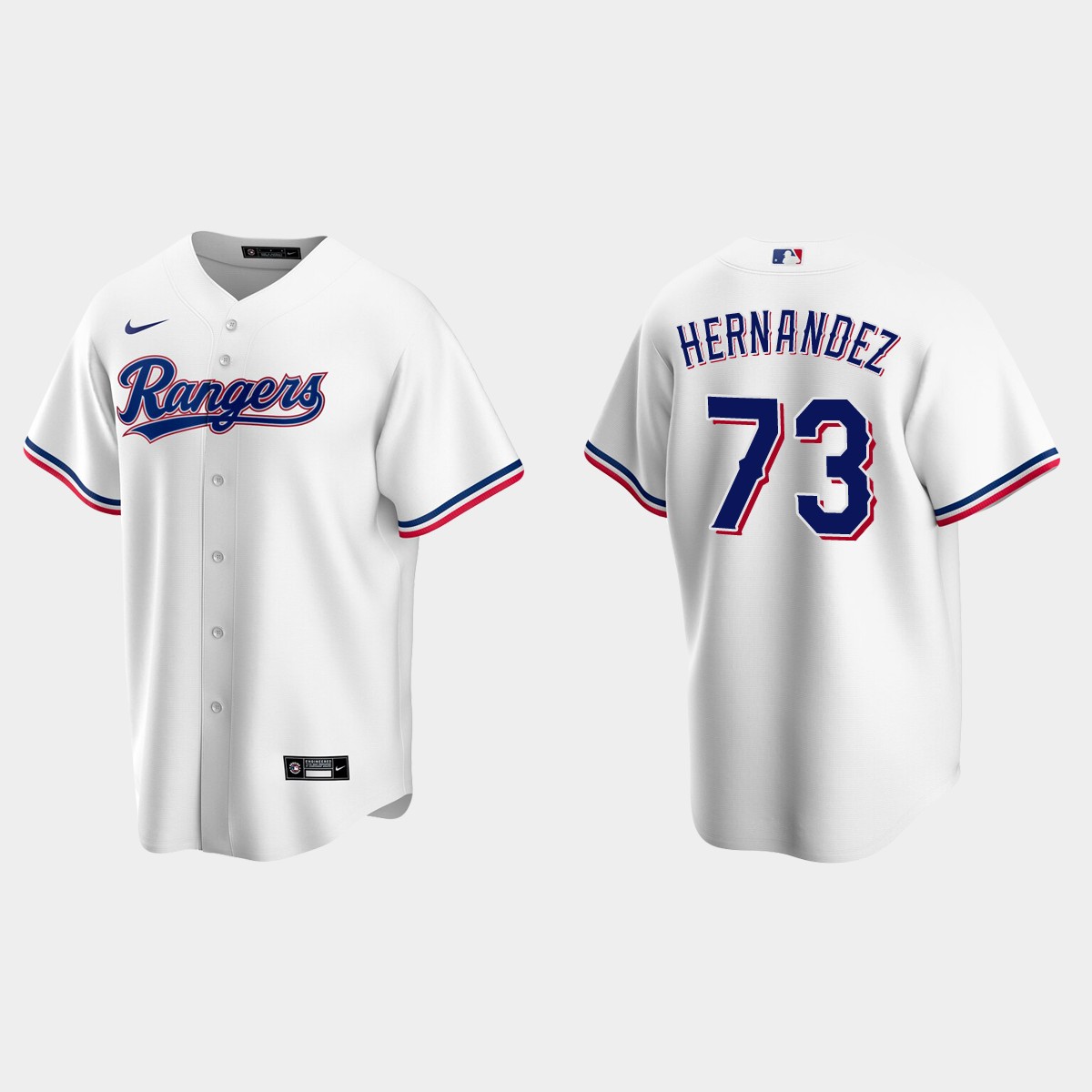 Texas Rangers Jonathan Hernandez Home Jersey - White