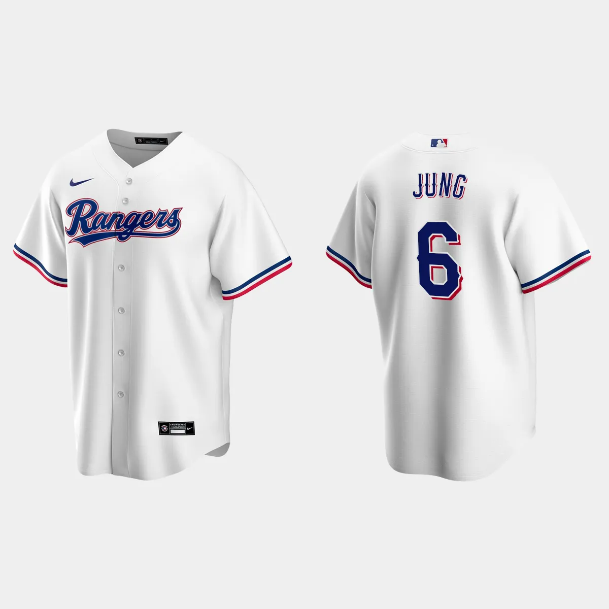 Texas Rangers Josh Jung Home Jersey - White