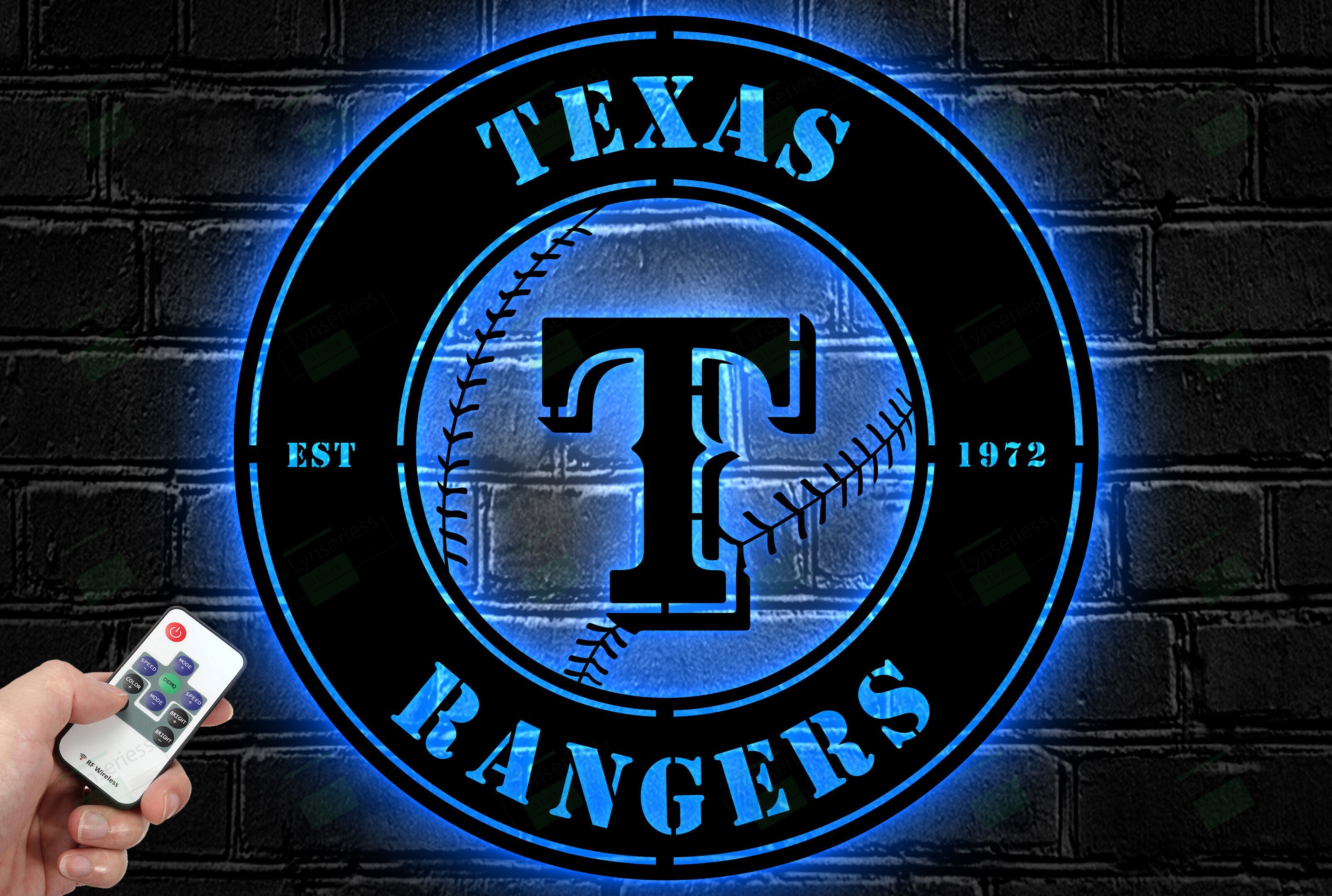 Texas Rangers Metal Sign – Led Light Sign MLB