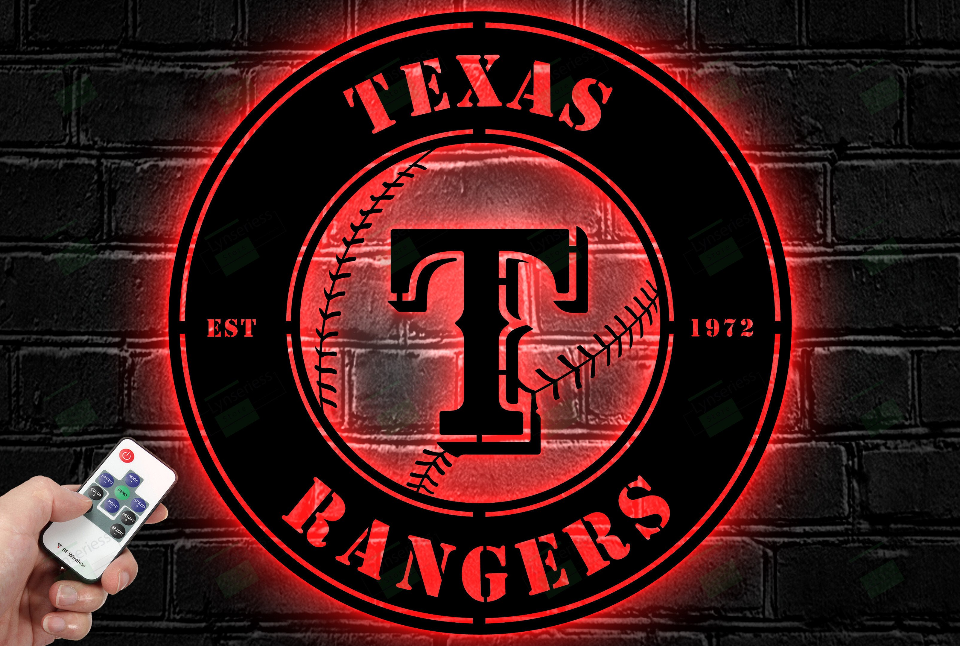 Texas Rangers Metal Sign – Led Light Sign MLB