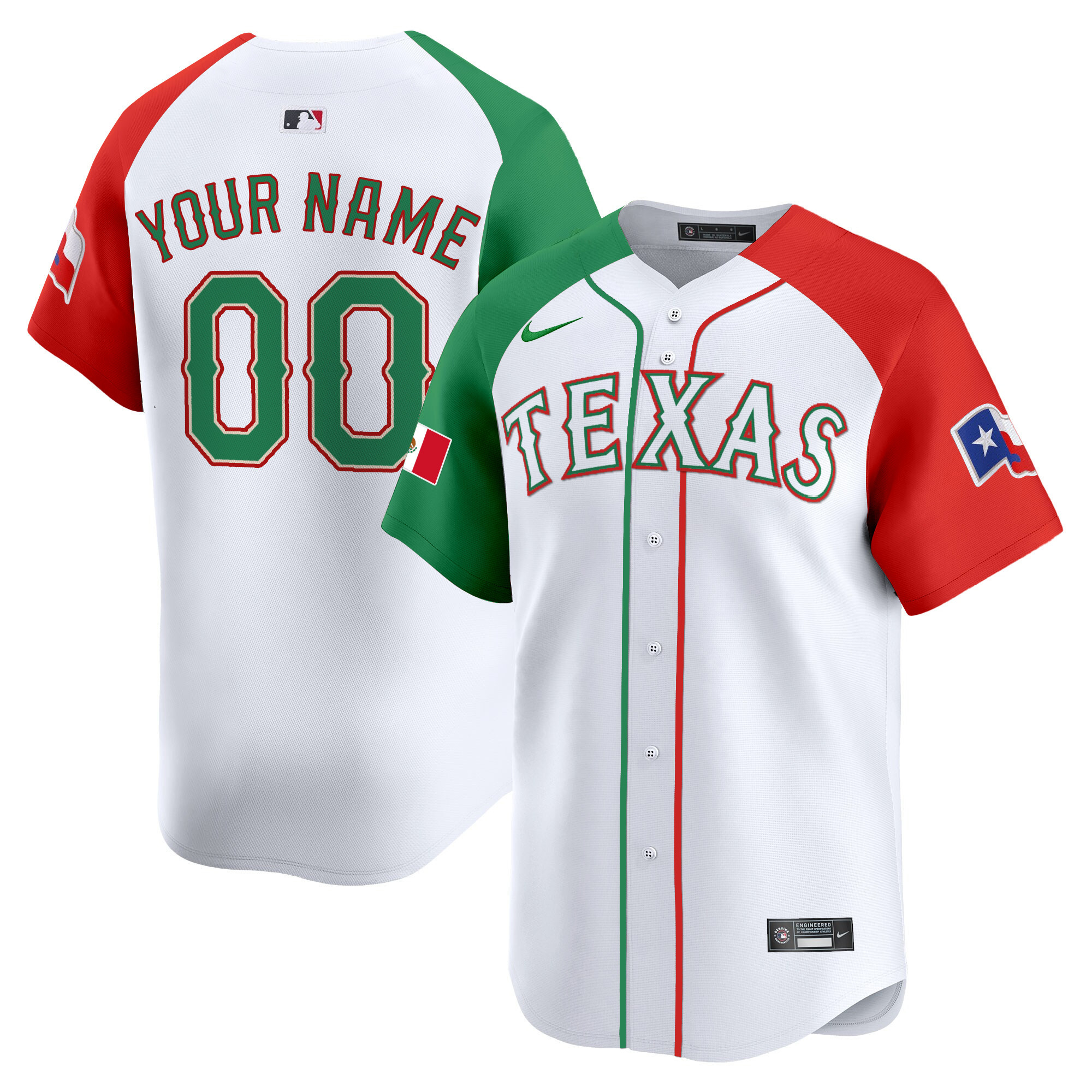 Texas Rangers Mexico Vapor Premier Limited Custom V2 Alternate Jersey - All Stitched