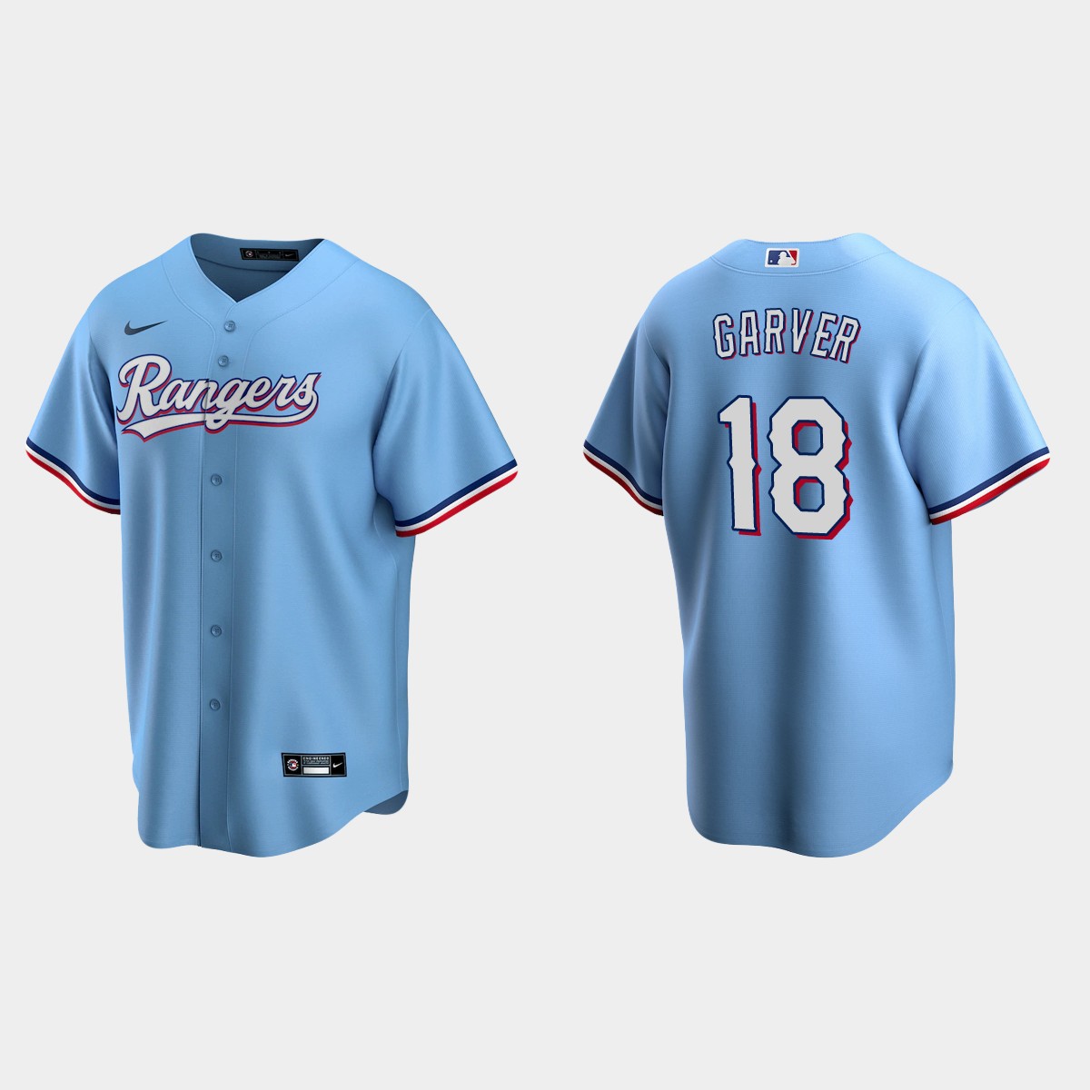 Texas Rangers Mitch Garver Alternate Jersey - Light Blue