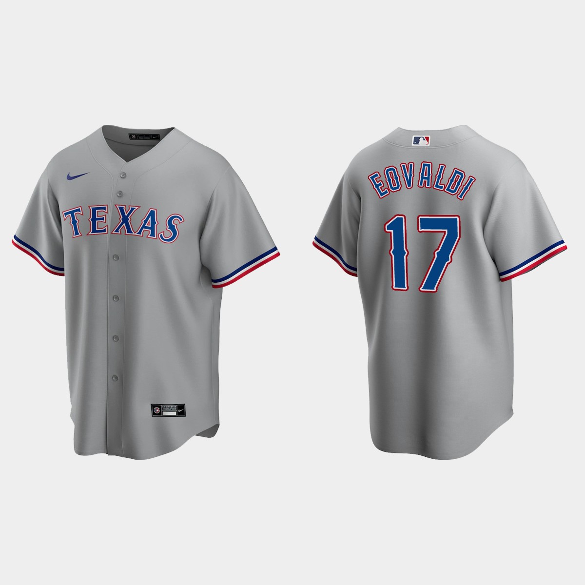 Texas Rangers Nathan Eovaldi Road Jersey - Gray