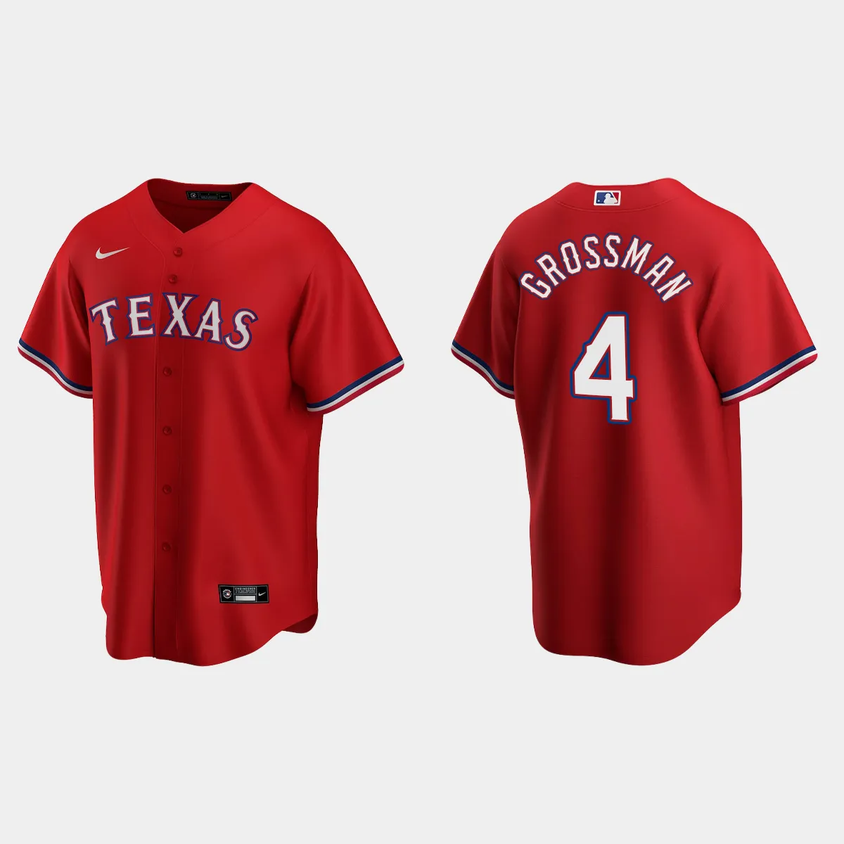 Texas Rangers Robbie Grossman Alternate Jersey - Red