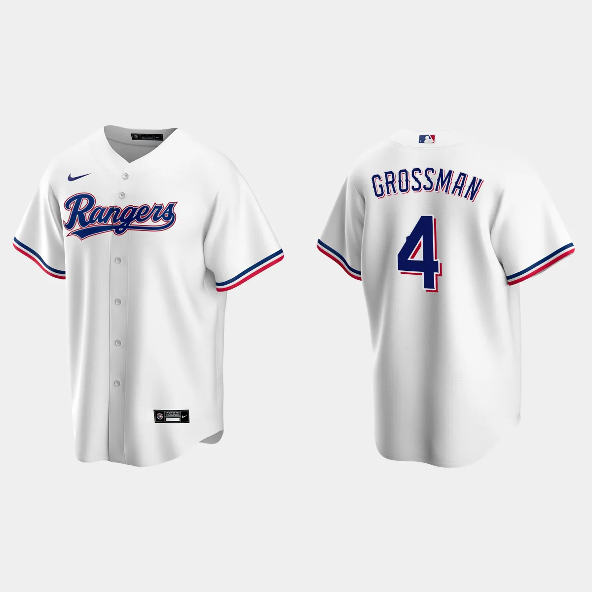 Texas Rangers Robbie Grossman Home Jersey - White