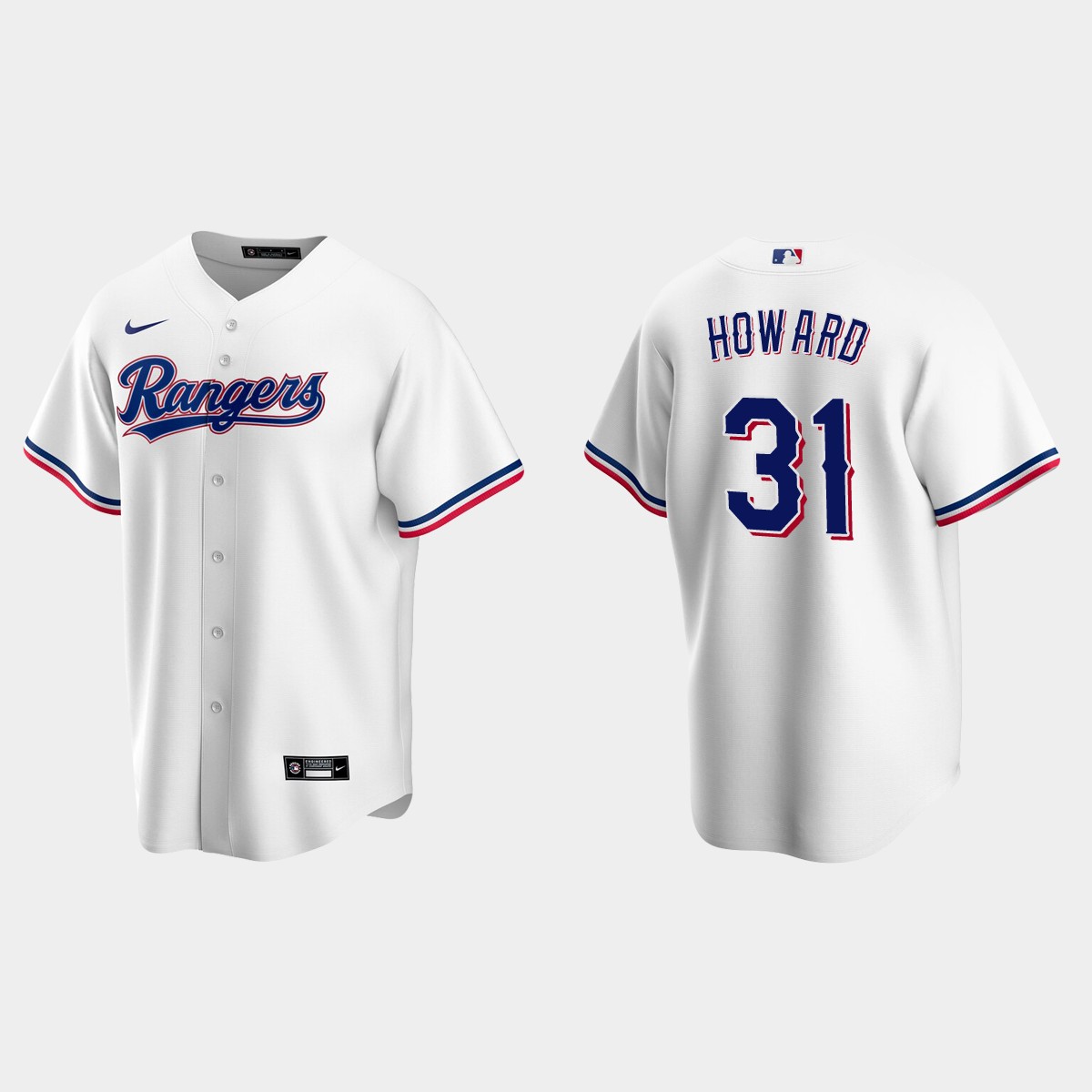 Texas Rangers Spencer Howard Home Jersey - White