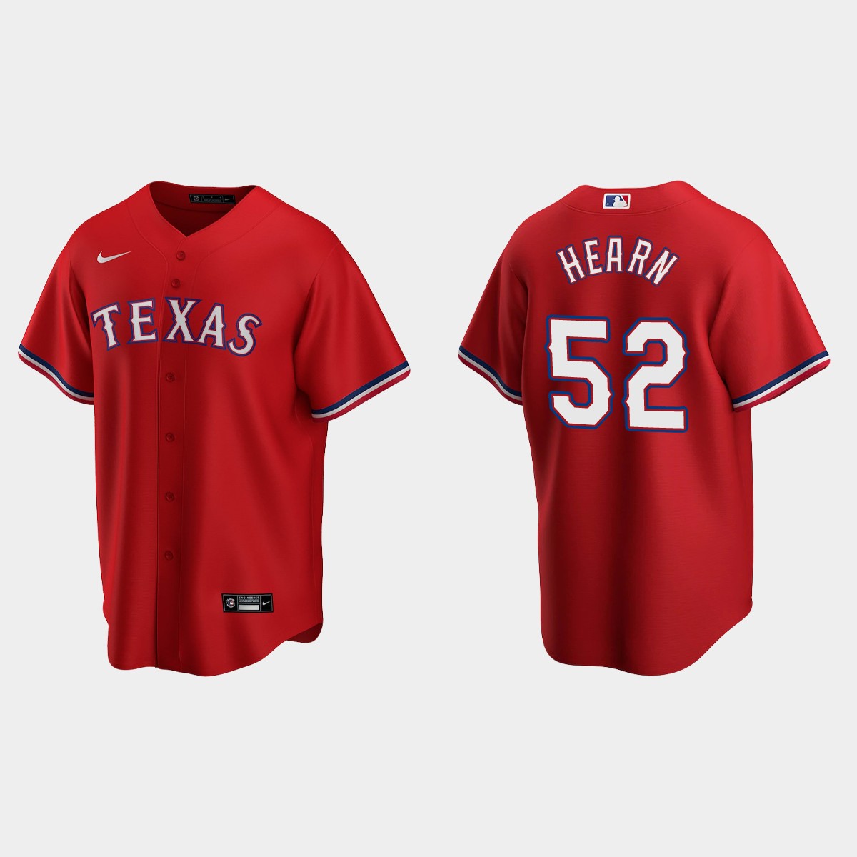 Texas Rangers Taylor Hearn Alternate Jersey - Red
