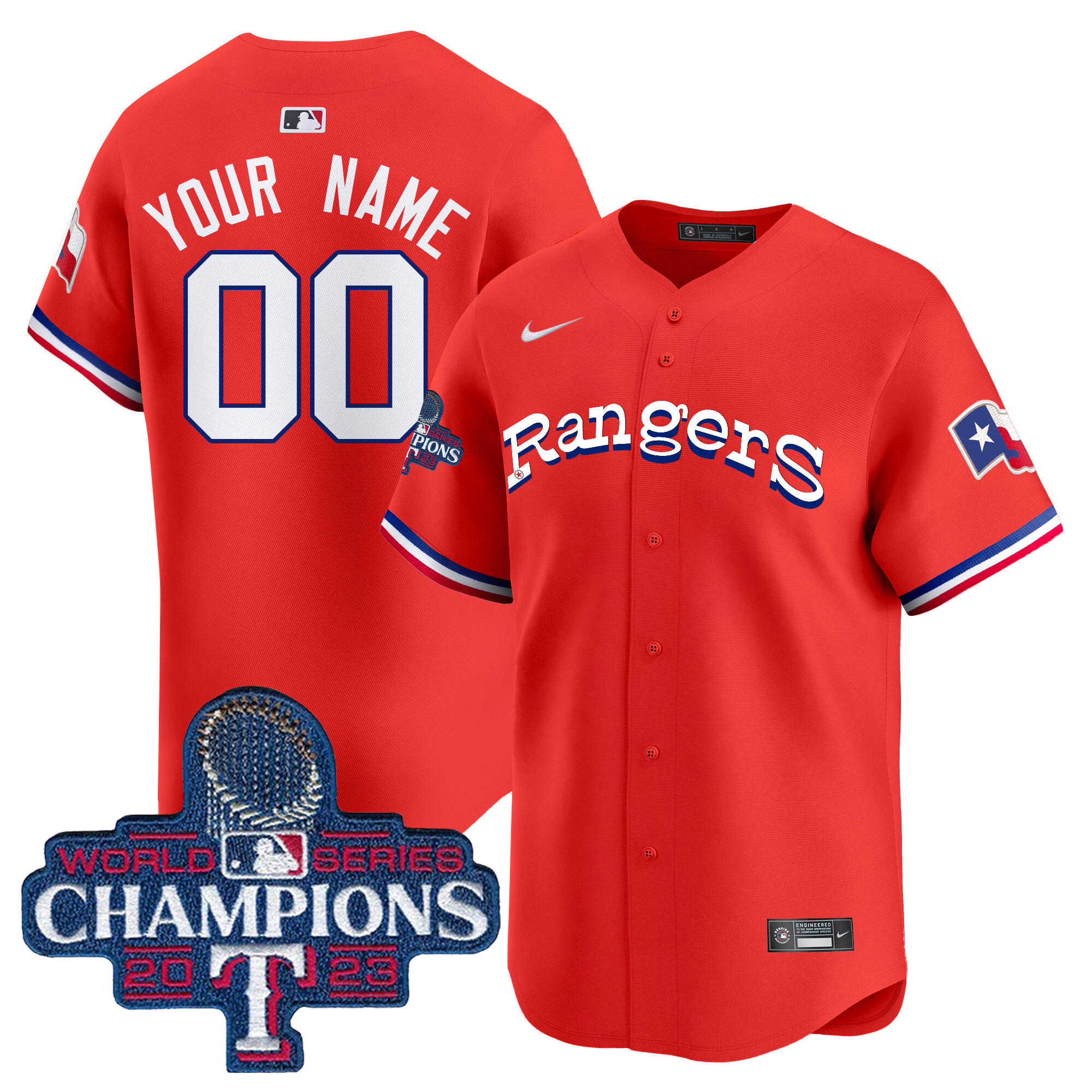 Texas Rangers Throwback 1972 Vapor Premier Limited Custom Red Jersey - All Stitched