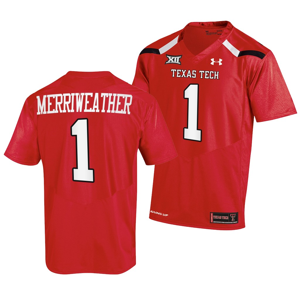 Texas Tech Red Raiders #1 Krishon Merriweather 2022-23 College Red Jersey Men's
