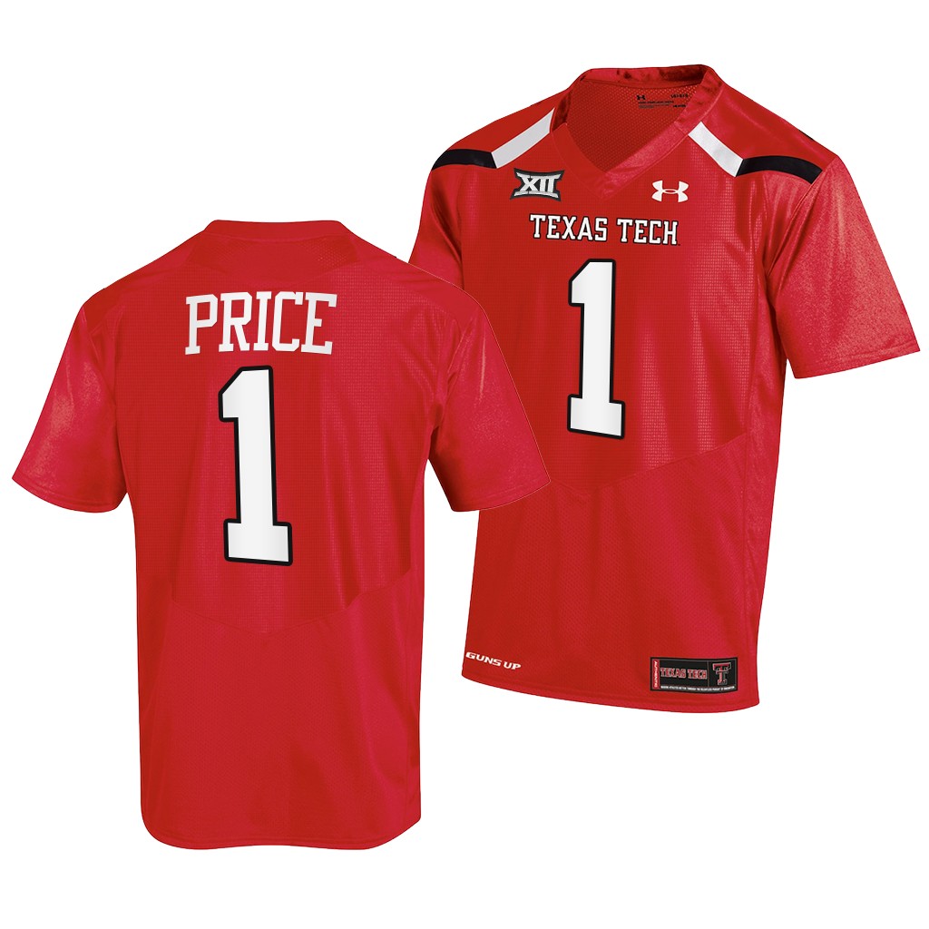 Texas Tech Red Raiders #1 Myles Price 2022-23 College Red Jersey Men's