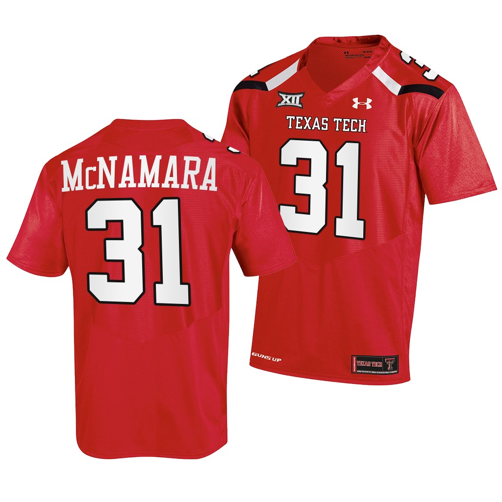 Texas Tech Red Raiders #31 Austin McNamara 2022-23 College Red Jersey Men's
