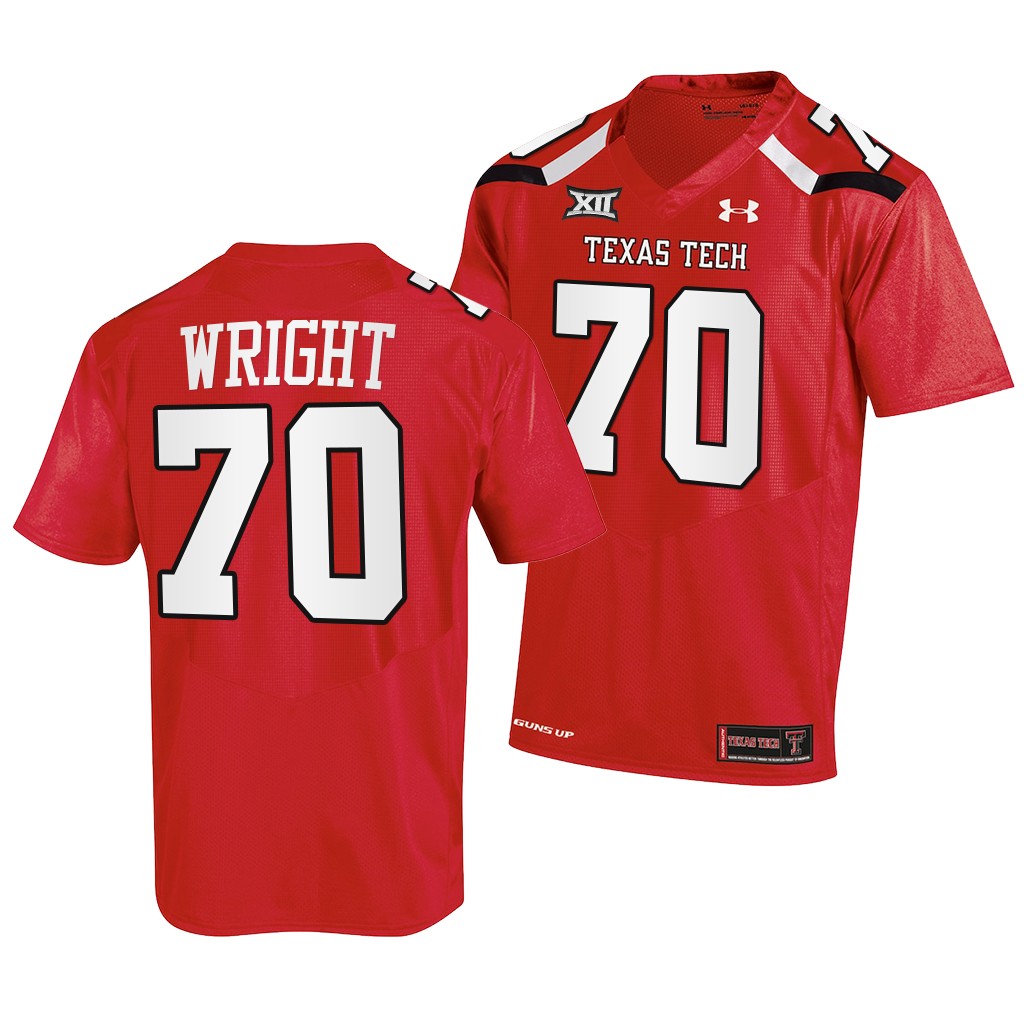 Texas Tech Red Raiders #70 Weston Wright 2022-23 College Red Jersey Men's
