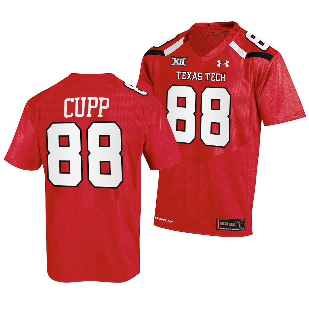 Texas Tech Red Raiders #88 Baylor Cupp 2022-23 College Red Jersey Men's