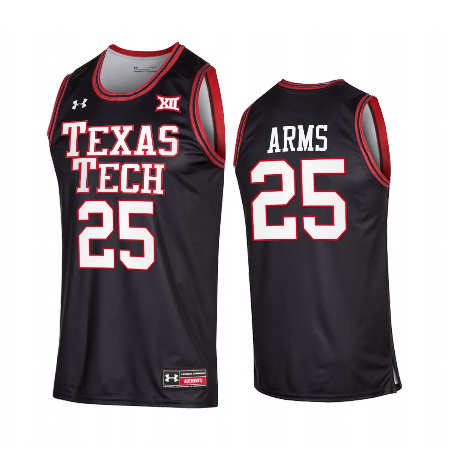 Texas Tech Red Raiders Adonis Arms Jersey 2022 College Black Uniform