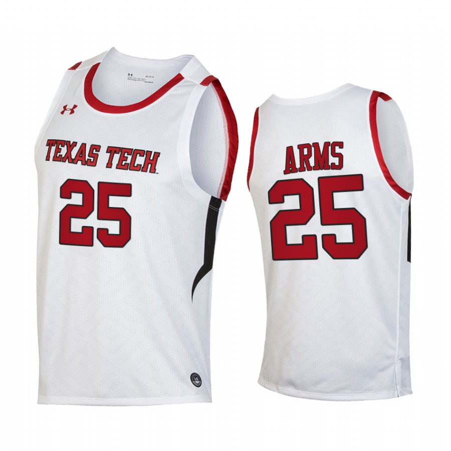 Texas Tech Red Raiders Adonis Arms Jersey 2022 College White Uniform