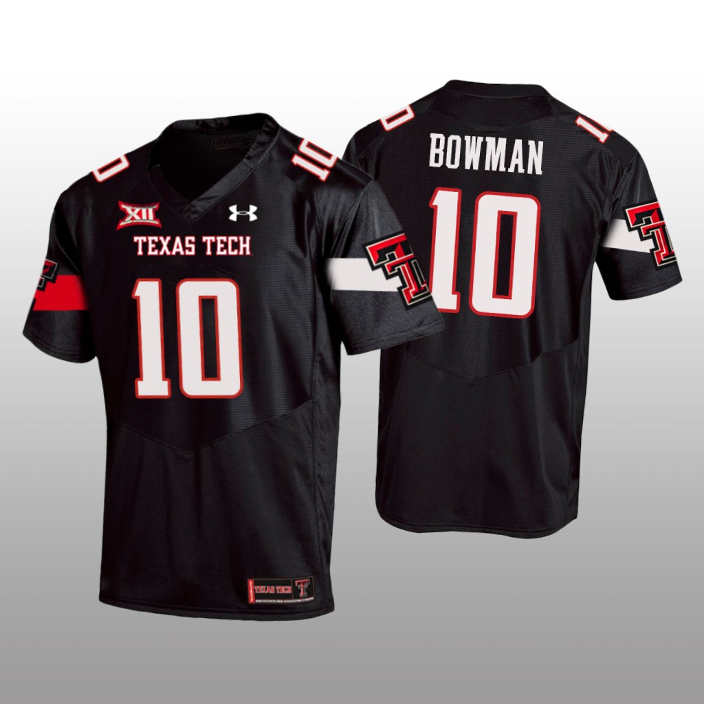 Texas Tech Red Raiders Black 2020 Alan Bowman Jersey