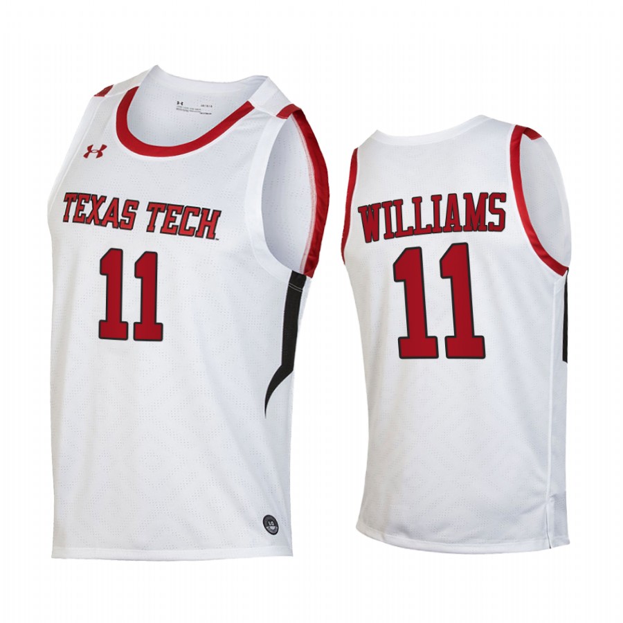 Texas Tech Red Raiders Bryson Williams Jersey 2022 College White Uniform