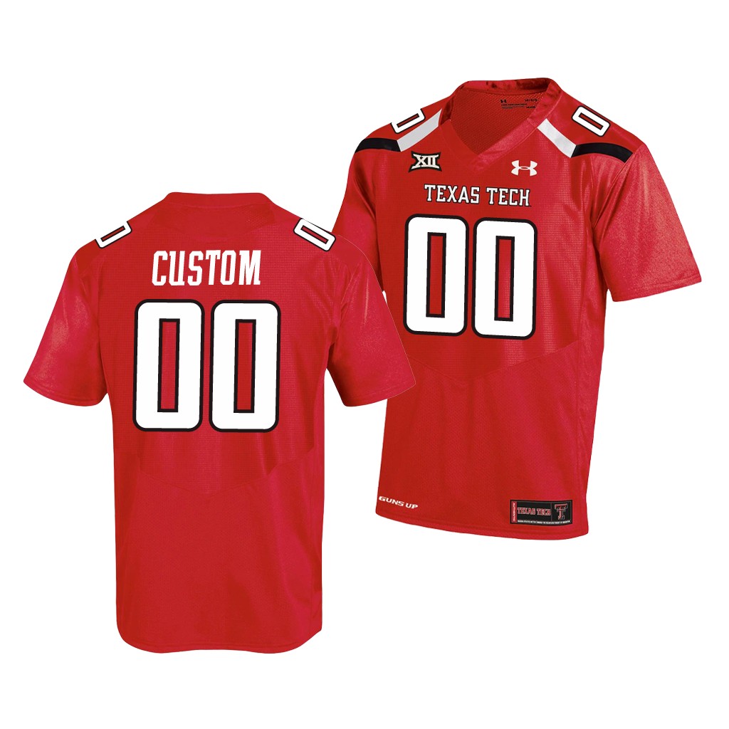 Texas Tech Red Raiders Custom Red College Jersey Men's