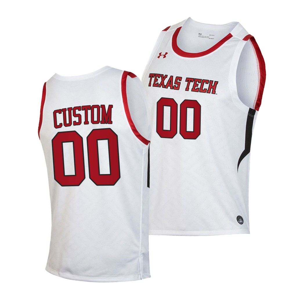 Texas Tech Red Raiders Custom White 2020-21 Jersey