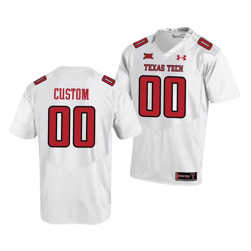 Texas Tech Red Raiders Custom White College Jersey Men's