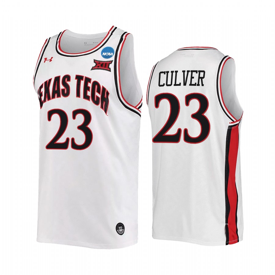 Texas Tech Red Raiders Jarrett Culver Jersey Retro White Alumni Uniform