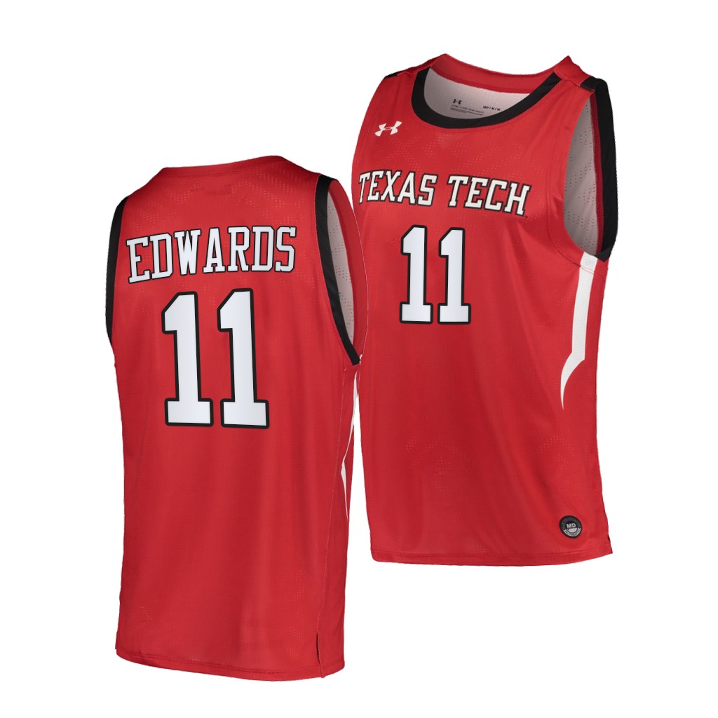 Texas Tech Red Raiders Kyler Edwards Red 2020-21 Alternate Jersey