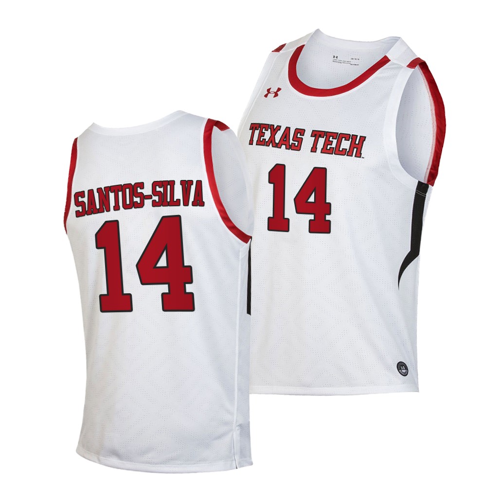 Texas Tech Red Raiders Marcus Santos-Silva White 2020-21 Jersey
