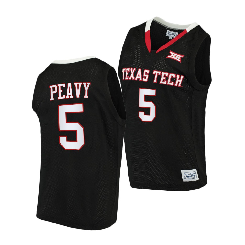 Texas Tech Red Raiders Micah Peavy Black 2020-21 Alumni Limited Jersey