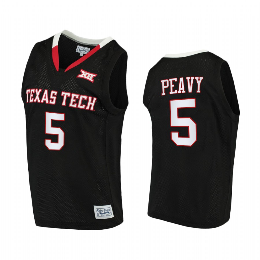 Texas Tech Red Raiders Micah Peavy Black 2020-21 Alumni Limited Jersey