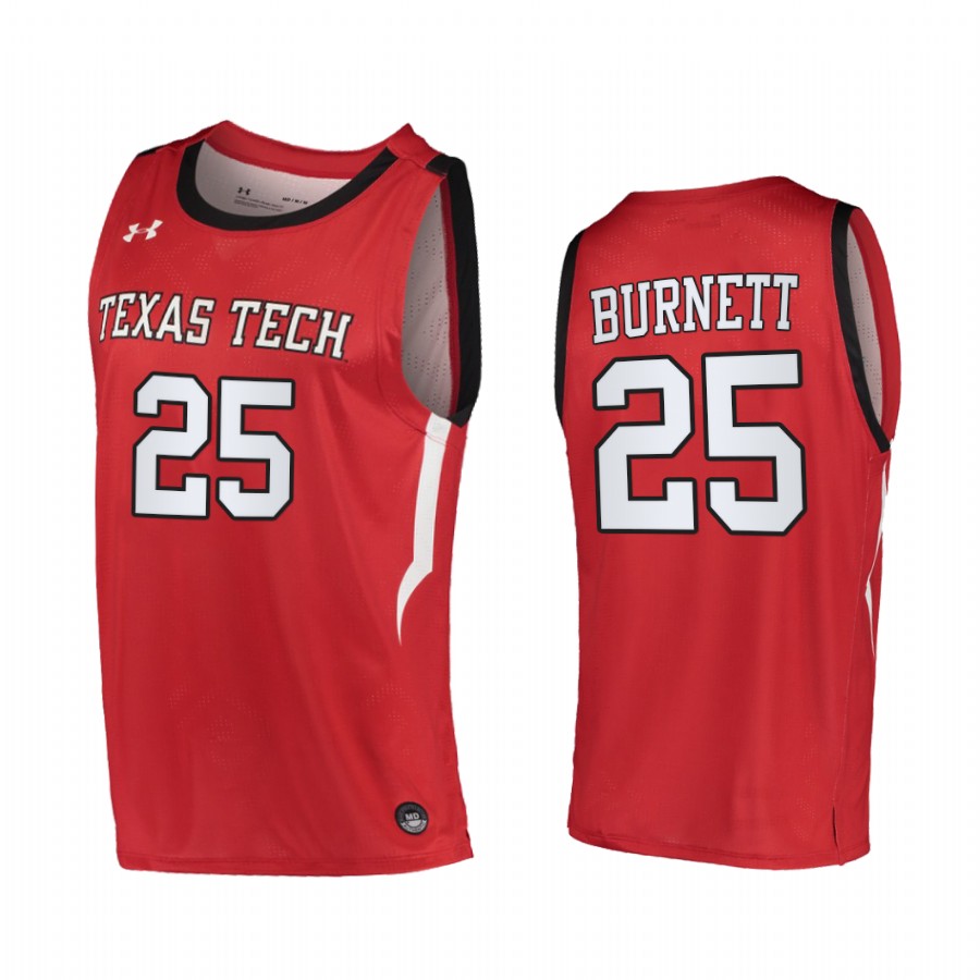 Texas Tech Red Raiders Nimari Burnett Red 2020-21 Alternate Jersey