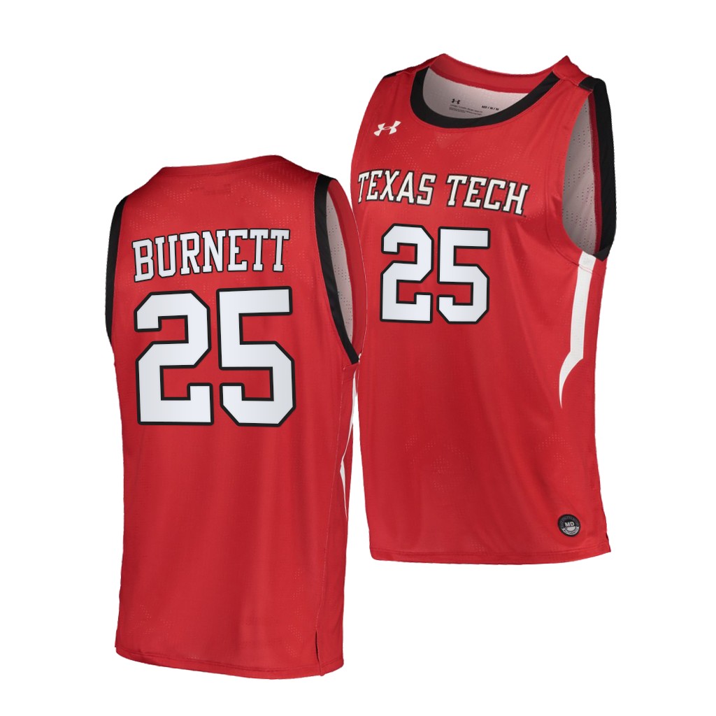 Texas Tech Red Raiders Nimari Burnett Red 2020-21 Alternate Jersey