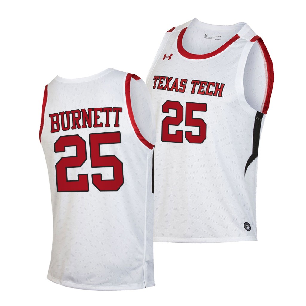 Texas Tech Red Raiders Nimari Burnett White 2020-21 Jersey