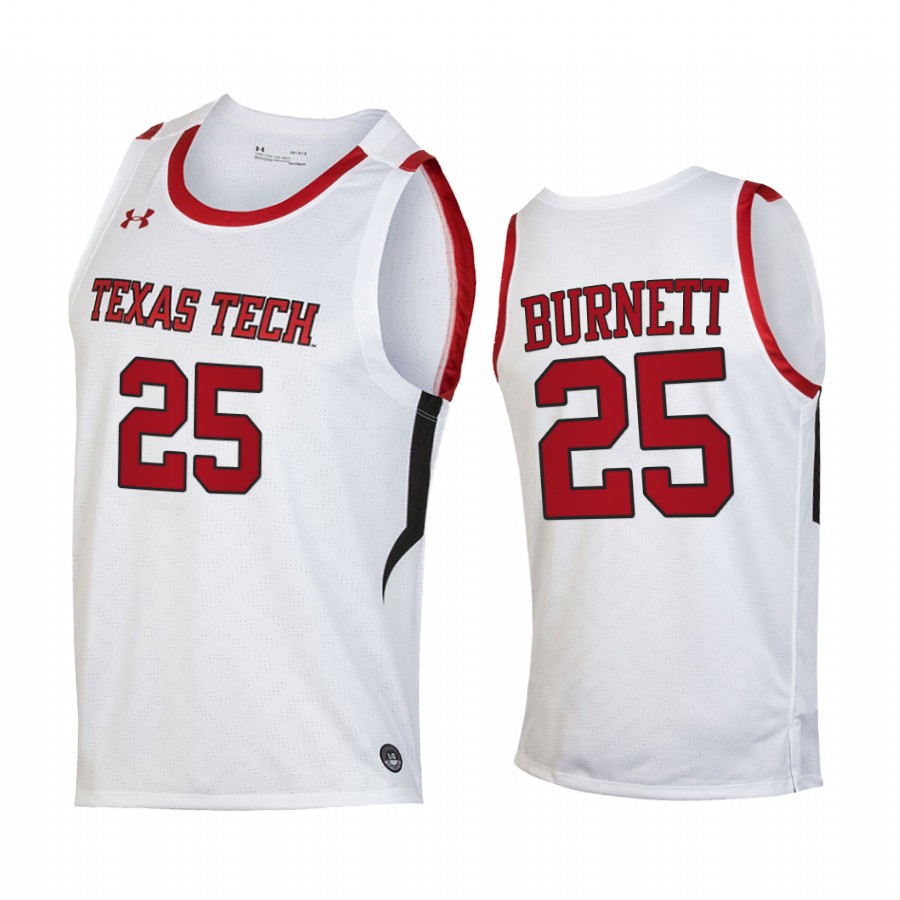 Texas Tech Red Raiders Nimari Burnett White 2020-21 Jersey