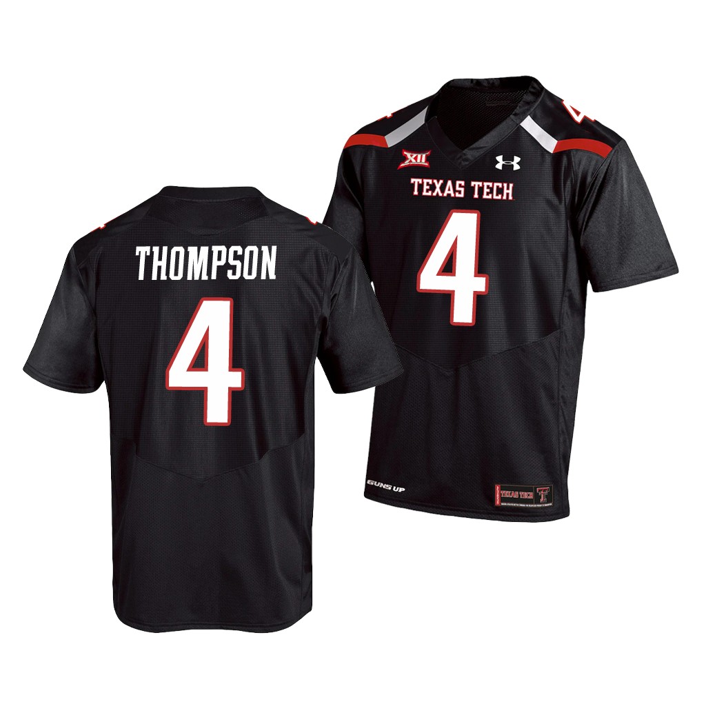 Texas Tech Red Raiders SaRodorick Thompson Black College Jersey Men's