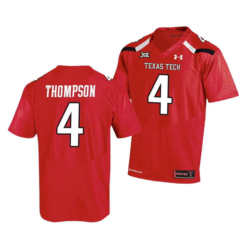 Texas Tech Red Raiders SaRodorick Thompson Red College Jersey Men's