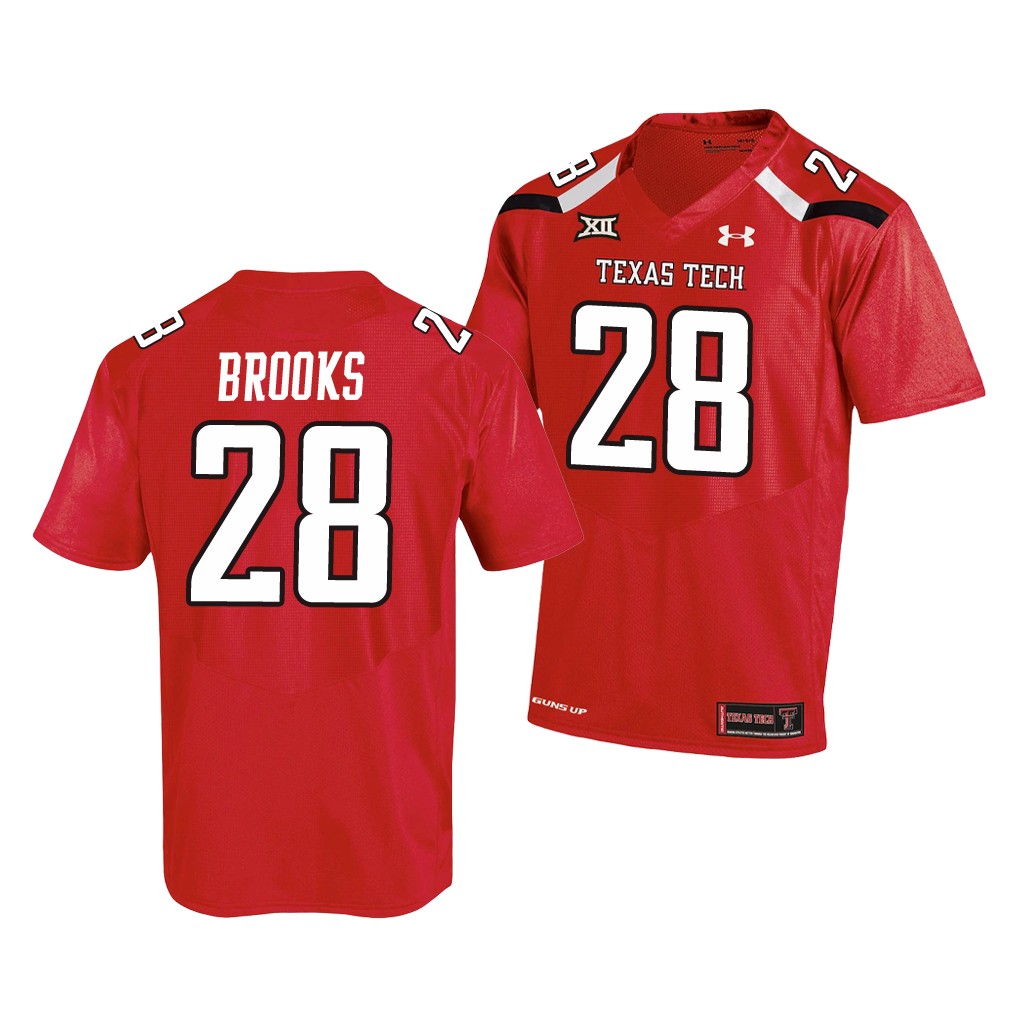Texas Tech Red Raiders Tahj Brooks Red College Jersey Men's