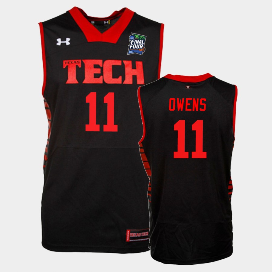 Texas Tech Red Raiders Tariq Owens Black 2019 Final-Four Jersey