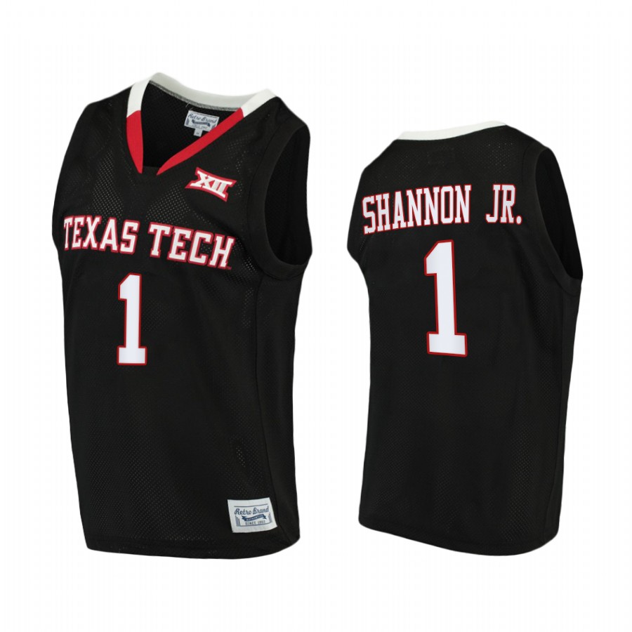 Texas Tech Red Raiders Terrence Shannon Jr. Jersey 2022 College Black Throwback Uniform