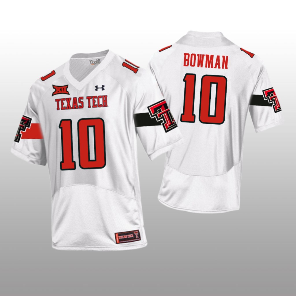 Texas Tech Red Raiders White 2020 Alan Bowman Jersey