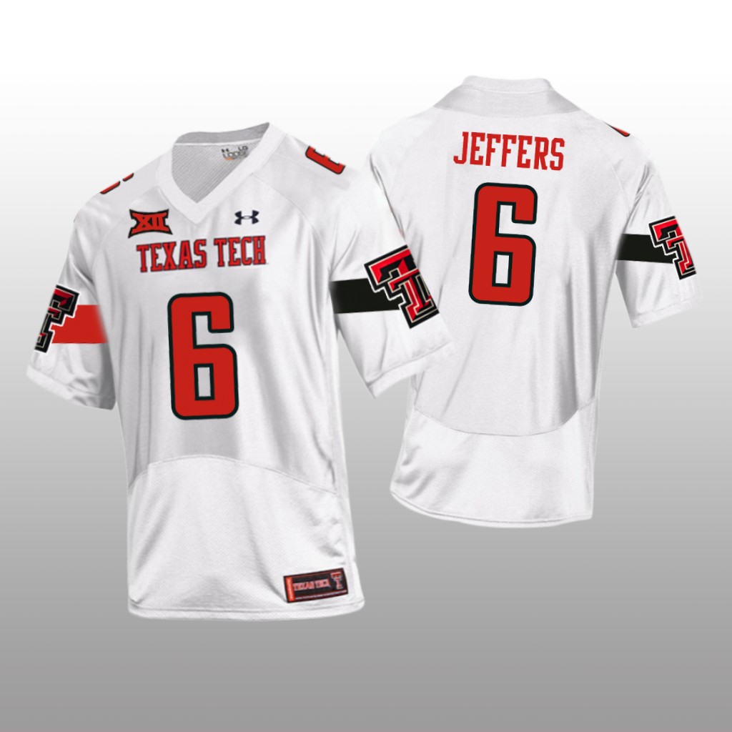 Texas Tech Red Raiders White 2020 Riko Jeffers Jersey