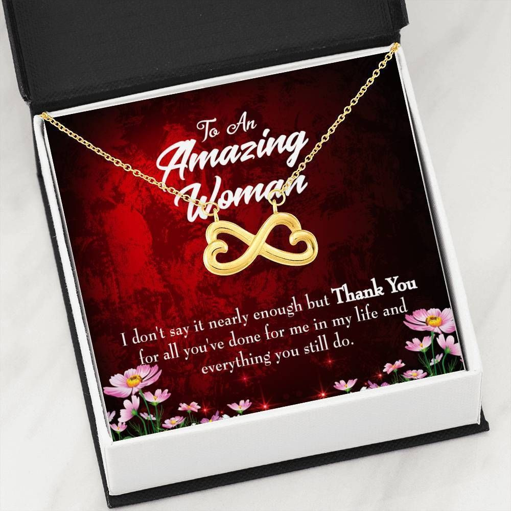 Thank For All You’ve Done Infinity Heart Necklace Gift For Mom