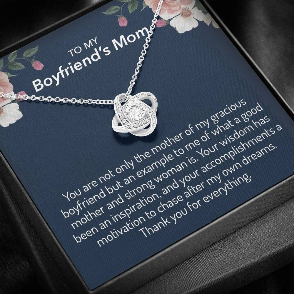Thank For Everything Love Knot Necklace Gift For Mom Boyfriend’s Mom