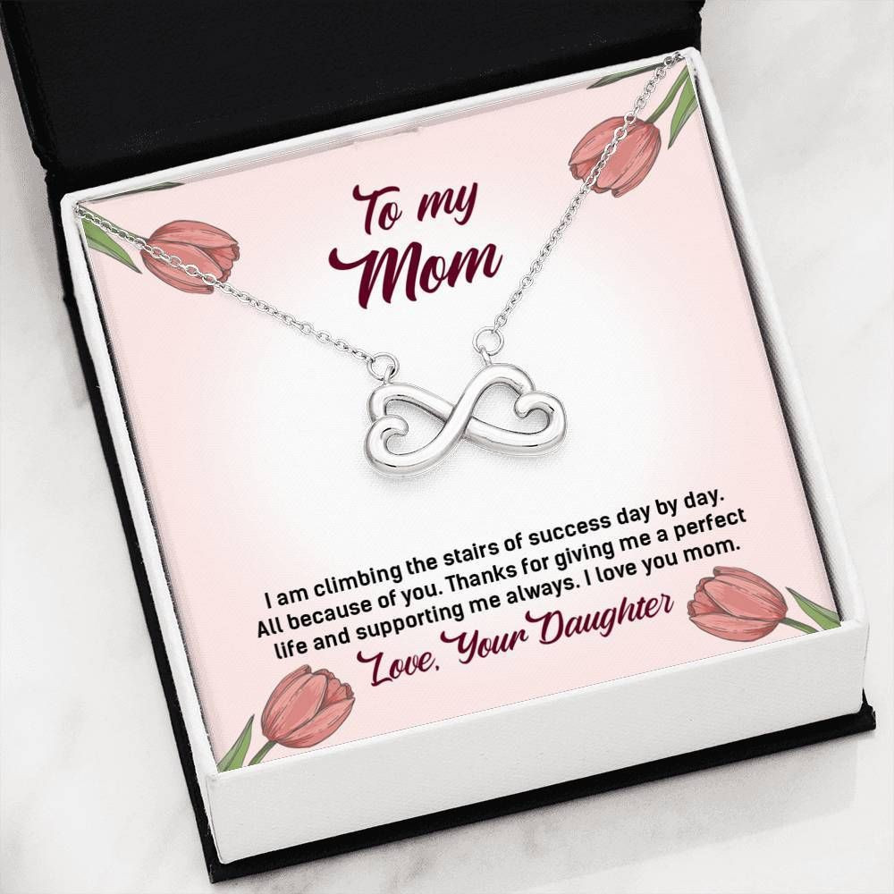 Thank For Giving Me A Perfect Life Infinity Heart Necklace Gift For Mom