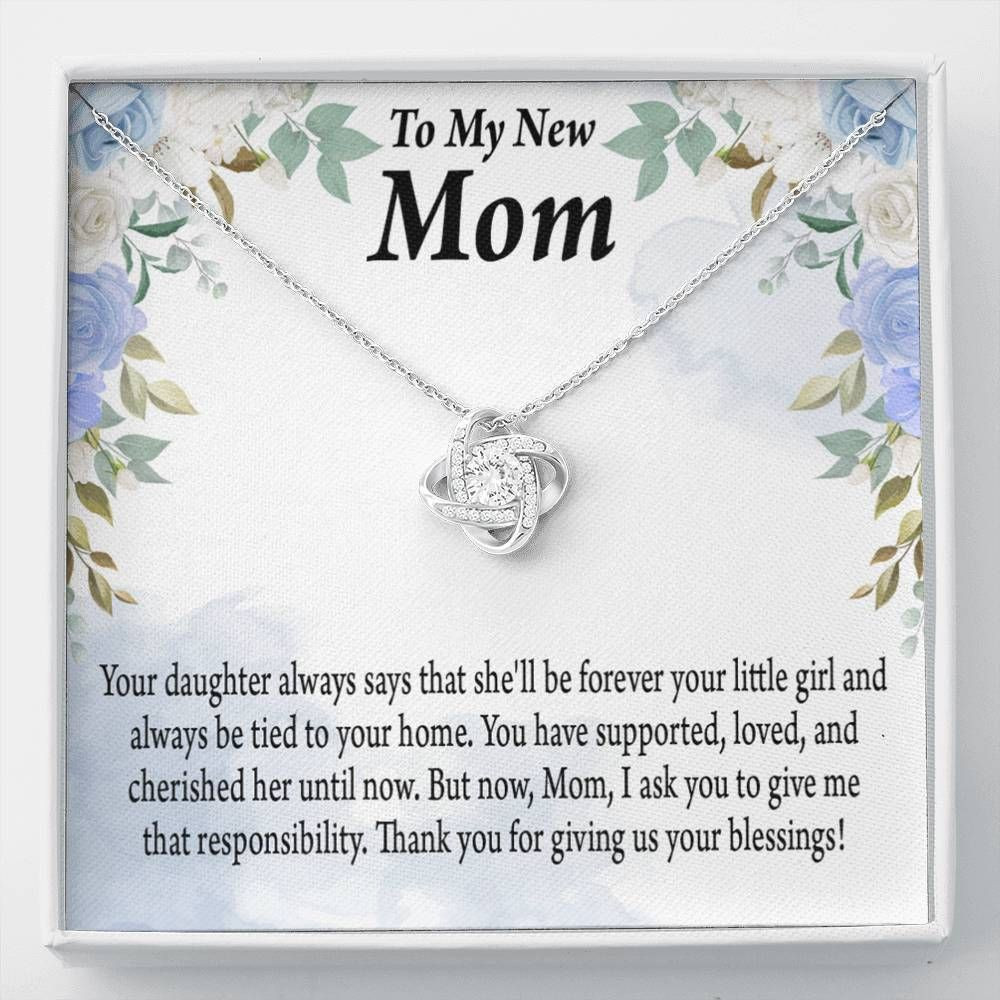 Thank For Giving Us Your Blessings Love Knot Necklace Son Gift For Mom In Law